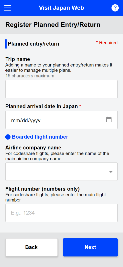 japan registration for travel